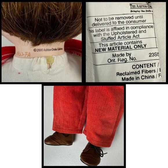 Ashton Drake's Looney Tunes Little Tornado Porcelain Themed Doll Vintage - Picture 9 of 9